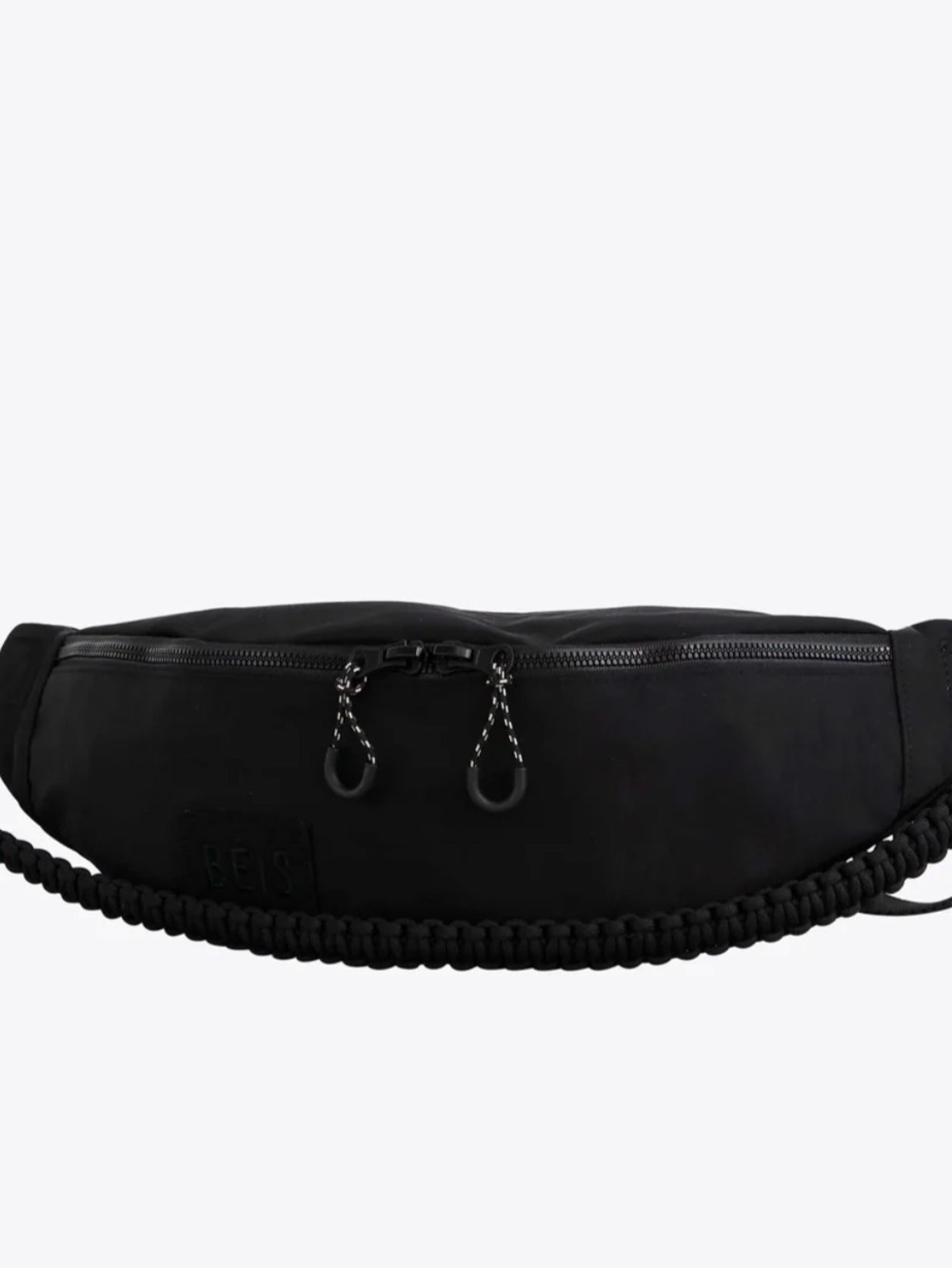 BEIS Black Braided Strap Belt Bag